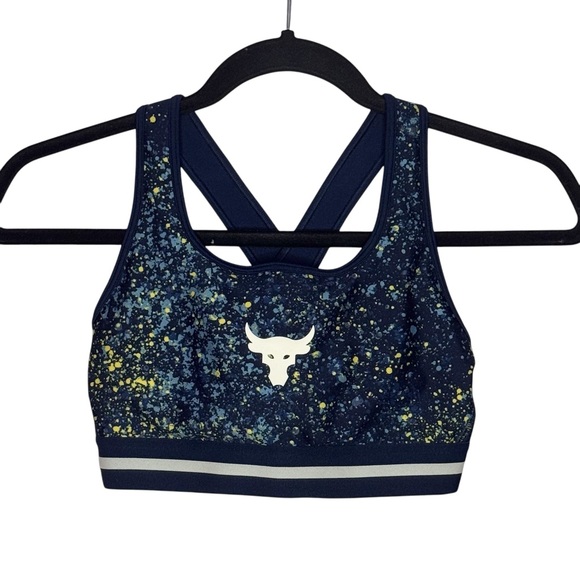 Under Armour Other - NWT | Under Armour Project Rock Printed Sports Bra | Size Small | Navy Speckle